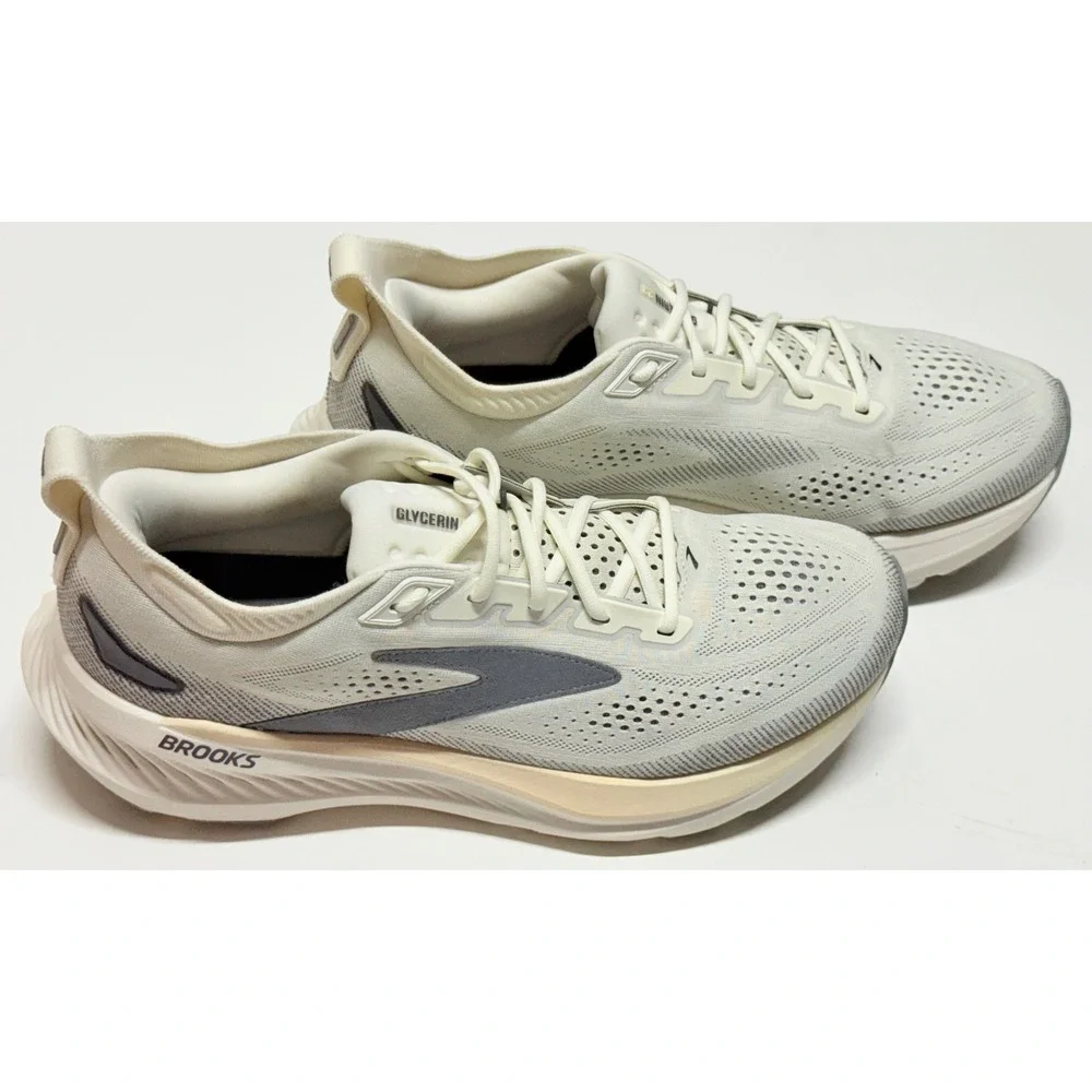 Brooks Glycerin 23 Mens Running Shoes White Grey 1104761D176 Size 12 D